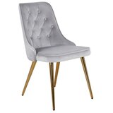 Venture Home Velvet blagovaonska stolica, siva, set od 2 | shoptok.hr