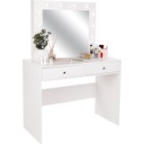 Kondela Toaletna mizica z LED lučmi, bela, LEDIO | Shoptok.si