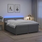 Boxspring krevet s madracem Svjetlosiva 200 x 200 cm Tkanina | shoptok.hr