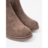 Shelvt Classic dark beige ankle boots with a stable heel | ePonuda.com