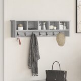 vidaXL Nadwyčajna obešalnik za plašče Siva sonoma 100 x 16 x 26 cm | Shoptok.si