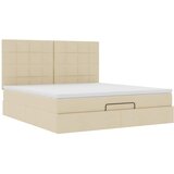  Otomanski krevet s madracem krem 160x200 cm od tkanine | Eponuda.ba