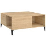 Maison Chic Klubska mizica - kavna mizica - Nizka mizica sonoma hrast 80x80x36,5 cm inženirski les, (21752927) | Shoptok.si