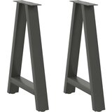  Noge za jedilno mizo v obliki črke A, 2 kosa, antracitne, 50 x (72-73) cm, jeklo, (22123880) | Shoptok.si