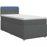  Krevet s box springom, madracem i LED-om Tamnosiva 90 x 190 cm | shoptok.hr