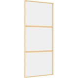 vidaXL Klizna vrata zlatna 90 x 205 cm prozirno staklo ESG i aluminij | shoptok.hr