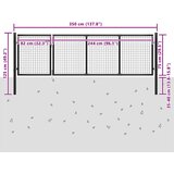  Vrtna vrata od čelika 350x75 cm antracit boje | shoptok.hr