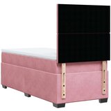 vidaXL Box spring postelja z vzmetnico roza 100x200 cm žamet | Shoptok.si