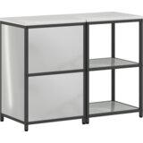 vidaXL Kuhinjski set za pohranu 2 pcs Srebrna 120 x 50 x 92 cm | shoptok.hr