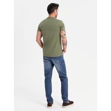 Ombre BASIC men's classic cotton T-shirt - khaki | Shoptok.si