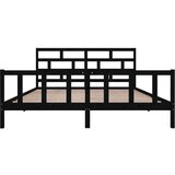  Posteljni okvir črn iz borovine 200x200 cm, (20644890) | Shoptok.si