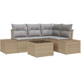  Set od 5 dijelova kauča za vrt s jastucima crni poliratanski | shoptok.hr