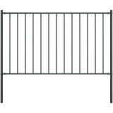 vidaXL Ograjni panel s stebrički premazano jeklo 1,7x1,25 m antraciten Cene