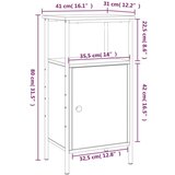  Noćni ormarić boja hrasta 41 x 31 x 80 cm od konstruiranog drva | shoptok.hr