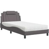  Krevet s madracem sivi 100 x 200 cm od umjetne kože | shoptok.hr