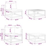  Set sofe 8 kom. Prirodna Čvrsto drvo akacije | shoptok.hr