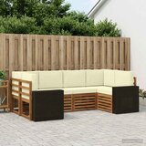 Sekcijska garnitura s jastukom 6 pcs Prirodna i krem Poliester | Eponuda.com