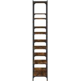 vidaXL Knjižna polica sonoma hrast 100x32x170 cm inž. les in železo | Shoptok.si