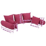  7-dijelni set ukrasnih jastuka od tkanine ružičasti | shoptok.hr