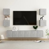  7-dijelni set TV ormarića siva boja betona od iverice | shoptok.hr