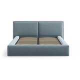 Cosmopolitan Design Svijetlo plavi baršunasti tapecirani bračni krevet s prostorom za odlaganje s podnicom 180x200 cm Arendal – | shoptok.hr