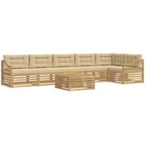  Set vanjskih sofa 7 kom. Bijela i bež Poliester | shoptok.hr