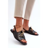 Zazoo Leather Flat Sandals 2898 Black | Shoptok.si