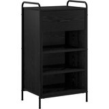  Ormar za cipele 51 x 36 5 x 93 cm Konstruirano drvo Crni hrast - Crni hrast 51 x 36 5 x 93 cm 1 ladica i 3 police | shoptok.hr