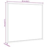  Ploča za pisanje kredom s okvirom od masivnog borovog drva crna 60x55 cm | shoptok.hr