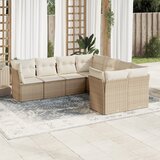 Maison Chic Seti vrtnega pohištva - Vrtna garnitura - Vrtni pohištvo set 8-delna z blazinami bež poli ratan, (21798916) | Shoptok.si