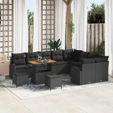  Sjedeća garnitura za vrt 12 kom. Bež poliratan 288.5 x 234 x 85 cm | shoptok.hr