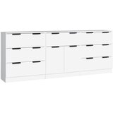 vidaXL 3-delna komoda bela konstruiran les, (20955541) | Shoptok.si