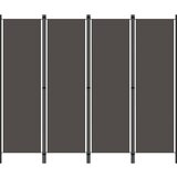 vidaXL Sobna pregrada s 4 panela antracit 200 x 180 cm Cijene