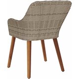  Vrtna stolica s jastukom 2 pcs Crna 62,5 x 55 x 82 cm poliratan | shoptok.hr