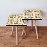 Hanah home 2Shp11 - beige beigeblackwhite nesting table (2 pieces) | ePonuda.com