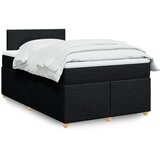 vidaXL Box spring postelja z vzmetnico črn 120x200 cm blago | Shoptok.si