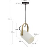 Kave Home Bela viseča svetilka s steklenim senčilom ø 14 cm Reisy – | Shoptok.si
