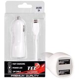 Auto Punjač za mobitel Tel1 2xUSB 2A WHITE + MicroUSB cable Cijene