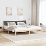  Okvir kreveta smeđe i tamnosivo 200 x 200 cm Masivna borovina | shoptok.hr