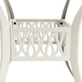  Vrtni stol bijeli 90 x 90 x 74 cm od lijevanog aluminija | Eponuda.com
