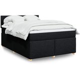  Krevet s oprugama i madracem crni 140 x 190 cm od tkanine | shoptok.hr
