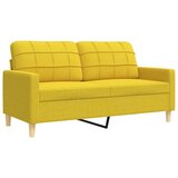  2-dijelni set sofa s ukrasnim jastucima svjetložuti od tkanine | shoptok.hr