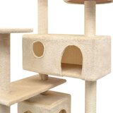  Penjalica Grebalica za Mačke sa Stupovima od Sisala 125 cm Bež | shoptok.hr
