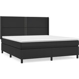 Maison Chic Box spring postelja - Vzmetna postelja z vzmetnico črn 180x200 cm umetno usnje SL7702, (21900729) | Shoptok.si