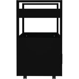  Kuhinjska kolica crna 60 x 45 x 80 cm od konstruiranog drva | Eponuda.com