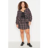 Trendyol Curve Multicolored Checkered Tweed Skirt Cene