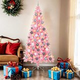 vidaXL Umetna božična drevesa z LED lučmi Roza 180 cm PVC Cene