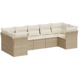  7-dijelni set vrtnih sofa od poliratana s jastucima bež | shoptok.hr