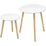 Stol 2X za dnevni boravak 45 x 50 x 45cm bijela, LET07WN