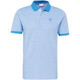 KnowledgeCotton Apparel Majica modra / svetlo modra / bela | Shoptok.si
